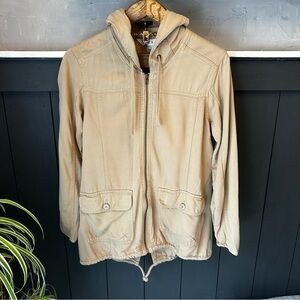 Serra Tan‎ Beige Utility Lightweight Hooded Jacket size Large